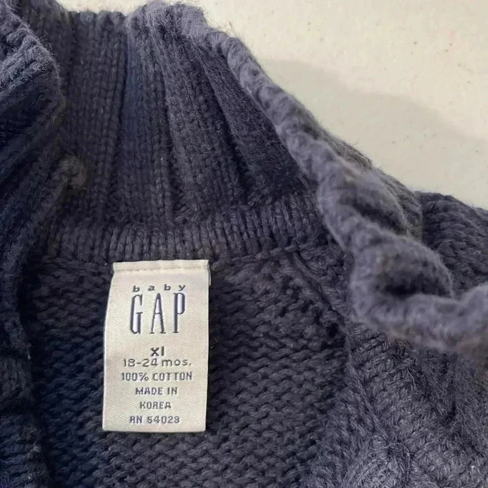 Gap boys 18-24 months zip up cotton sweater. Navy blue  cold vacation warm baby - Picture 2 of 4